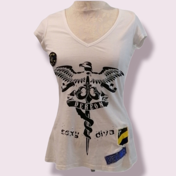 Dereon Beyonce Sexy Diva Back Zipper T-shirt Sz Sm… - Picture 2 of 13